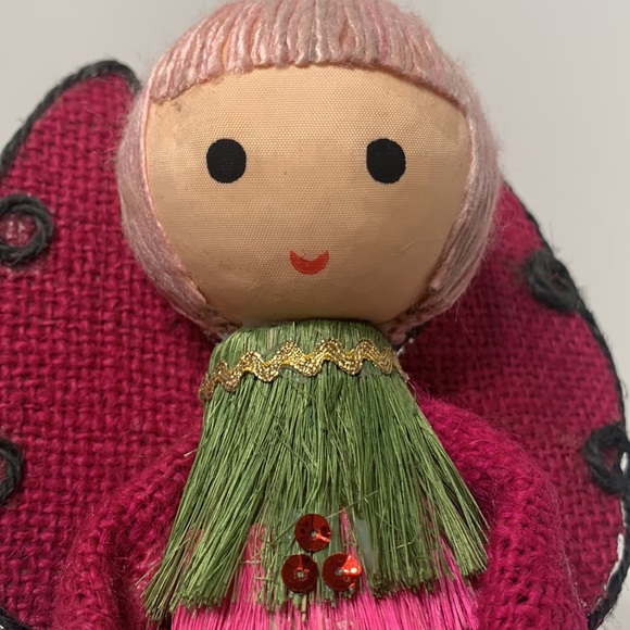 Pink hair angel holiday decor Vintage - Picture 11 of 17